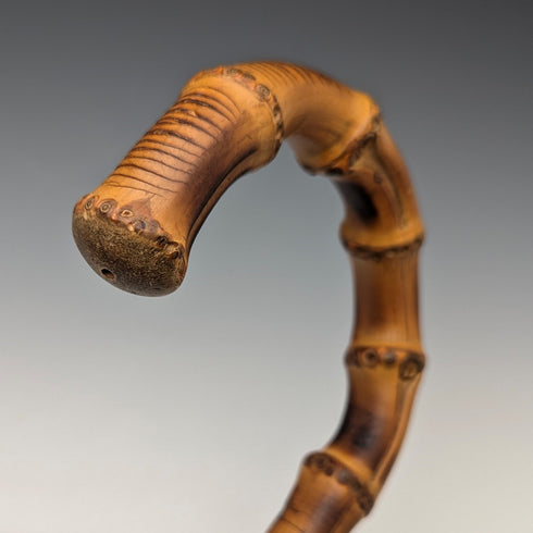 英国ヴィンテージ 紳士用アンブレラ バンブー曲がりハンドル 88cm